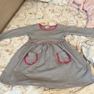 Squiggles long sleeved dress with pockets